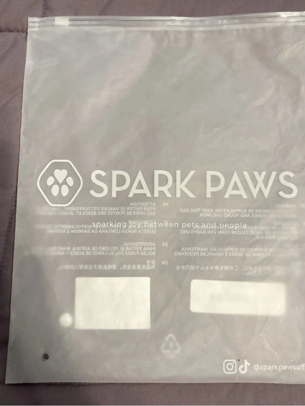 Spark Paws WarmShield Dog Jacket Purple Fleece Lined NWT Size M